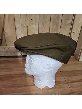 Duluth Trading Co Canvas Newsboy Flat Cap Brown 2XL Workwear Cotton Hat